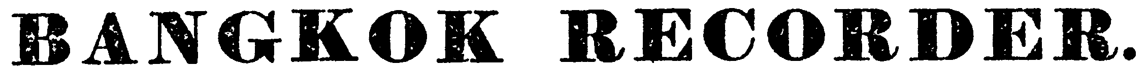 BANGKOK RECORDER